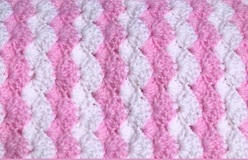 Crochet Baby Blanket Using a Shell Stitch - The World Crochet