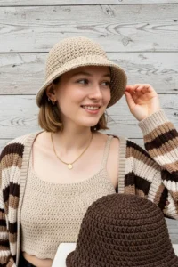 crochet bucket hat tutorial, easy crochet bucket hat pattern, beginner friendly crochet bucket hat, handmade crochet summer hat, free crochet bucket hat guide
