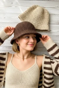 crochet bucket hat tutorial, easy crochet bucket hat pattern, beginner friendly crochet bucket hat, handmade crochet summer hat, free crochet bucket hat guide