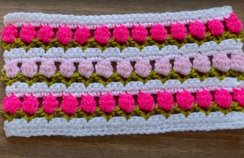 Crochet Flower Blanket Tulip Stitch