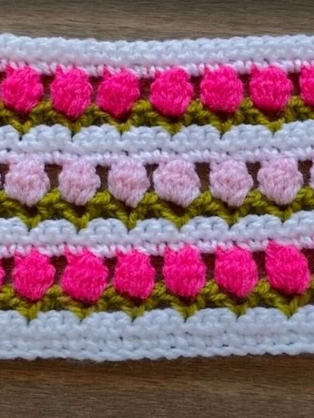 Crochet Flower Blanket Tulip Stitch