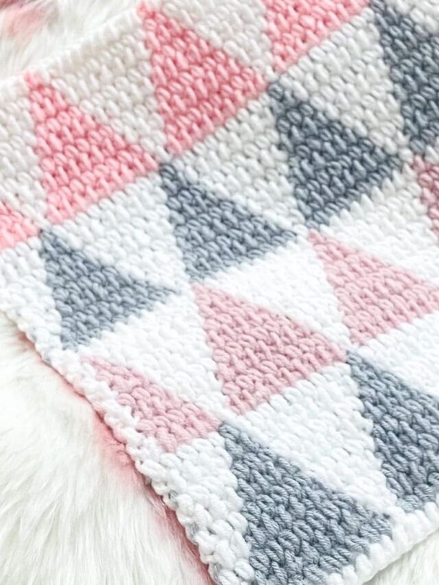 Crochet Baby Blanket Mini Triangles