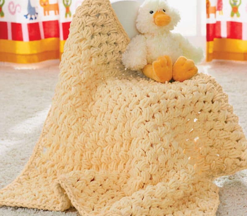 Crochet Blanket Baby Bernat Puffy