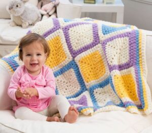 Crochet Granny Cluster Baby Blanket