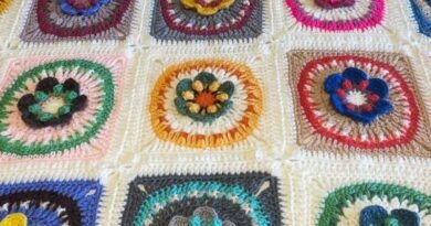 Colour Burst Flower Blanket Pattern Free