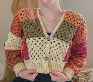 Crochet Clothes Granny Square Cardigan