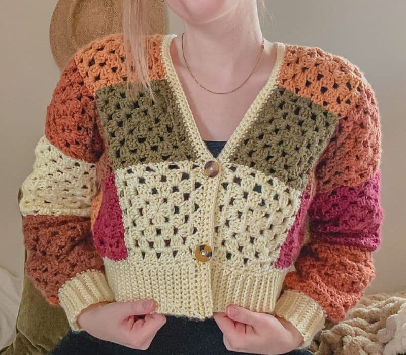 Crochet Clothes Granny Square Cardigan - The World Crochet