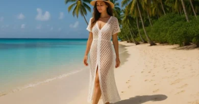 Elegant White Crochet Beach Cover-Up