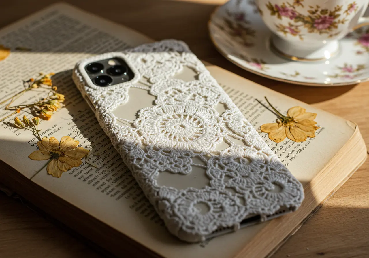 Vintage Lace Crochet Phone Case