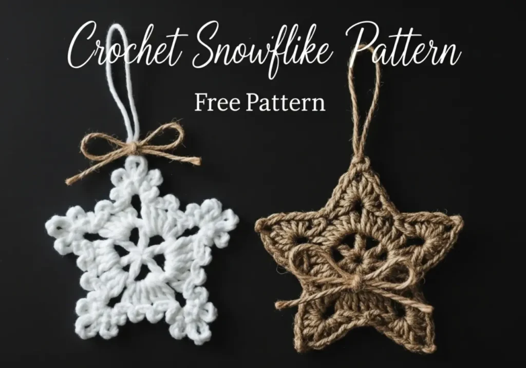 Crochet Snowflake Pattern – Free Tutorial