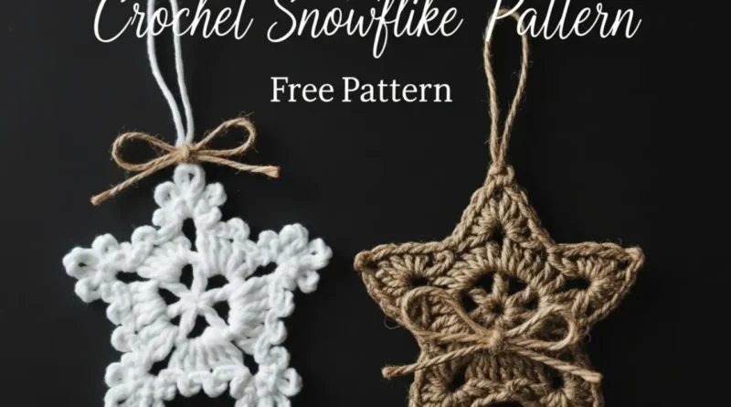 Crochet Snowflake Pattern – Free Tutorial