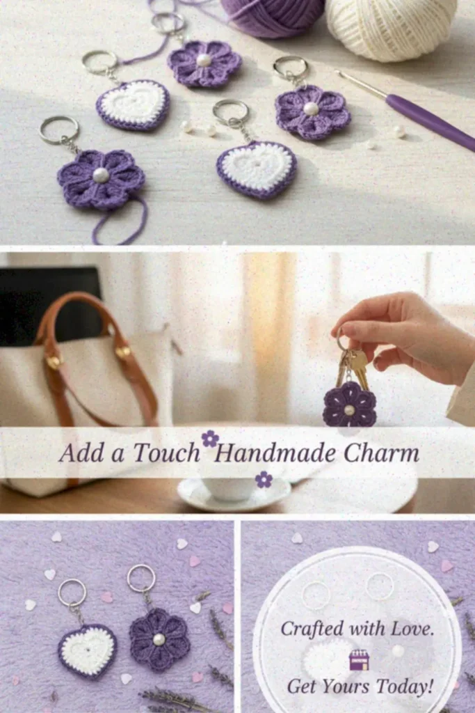 Crochet Heart Motif made in worsted weight yarn, flat heart applique with smooth edges and defined curves