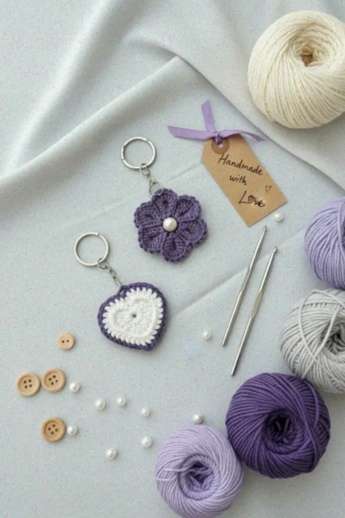 Crochet Heart Motif made in worsted weight yarn, flat heart applique with smooth edges and defined curves