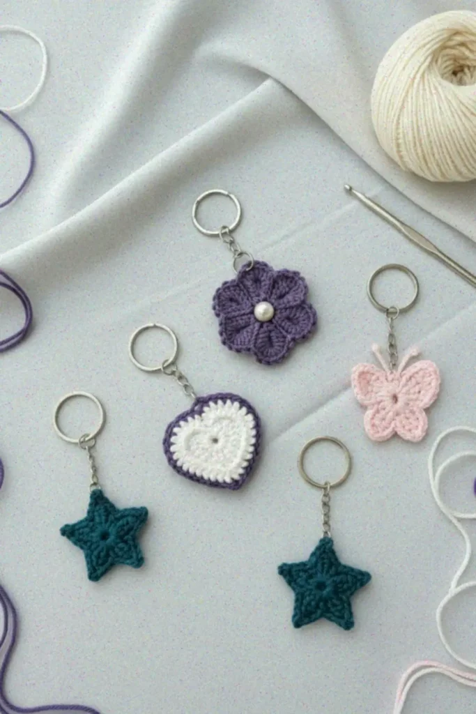 Crochet Heart Motif made in worsted weight yarn, flat heart applique with smooth edges and defined curves