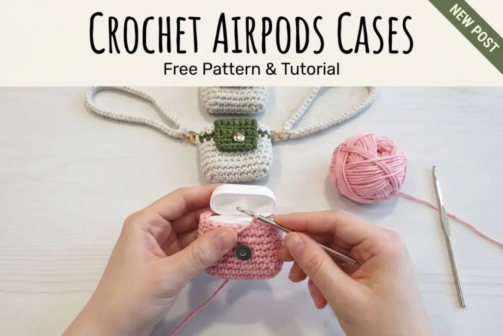 Crochet Wireless Earbuds Case Cover Pattern