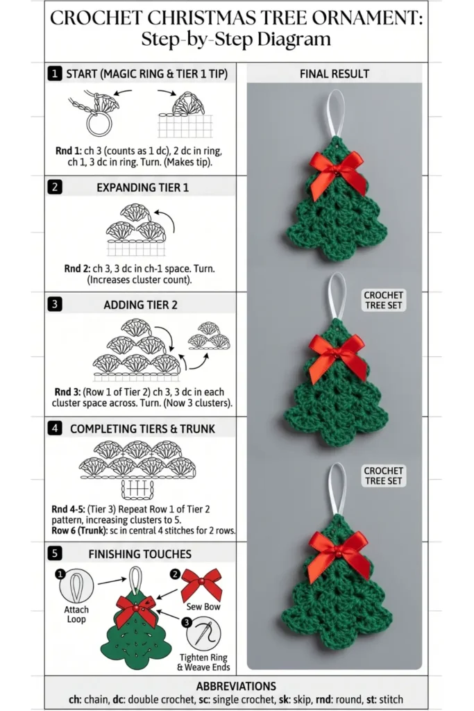 Crochet Christmas Tree Doily 1