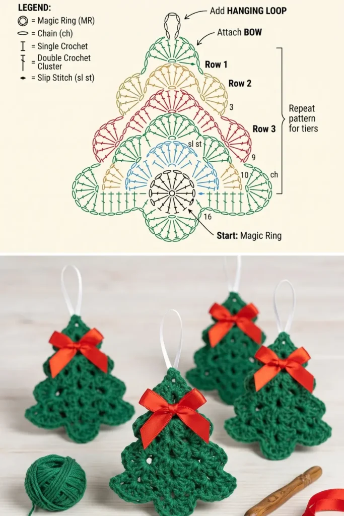 Crochet Christmas Tree Doily 1