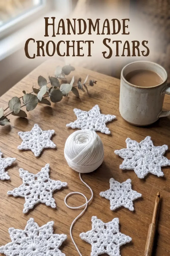 Crochet Lace Star Ornament handmade Christmas decoration