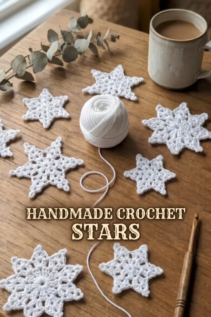 Crochet Lace Star Ornament handmade Christmas decoration