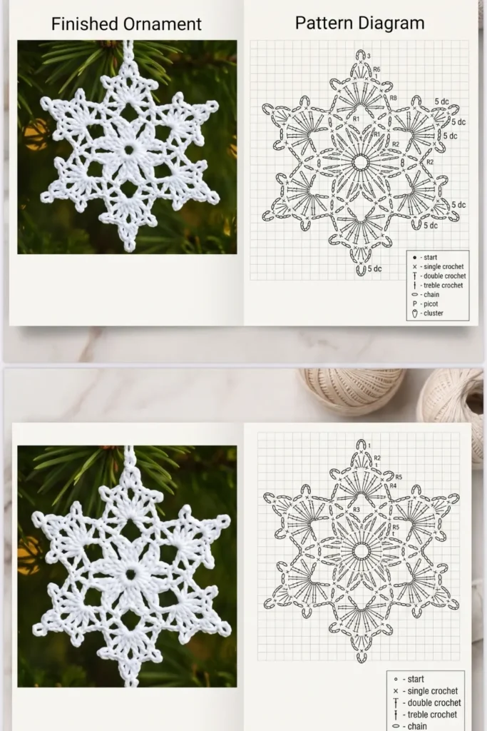 Crochet Snowflake Pattern 