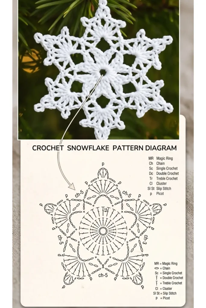 Crochet Snowflake Pattern 
