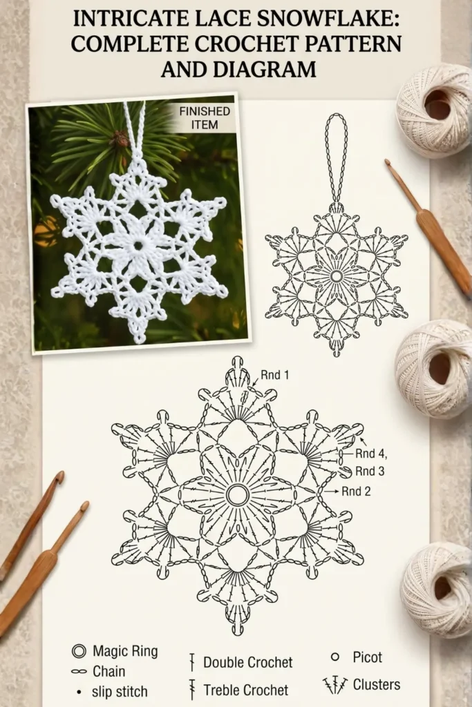 Crochet Snowflake Pattern 