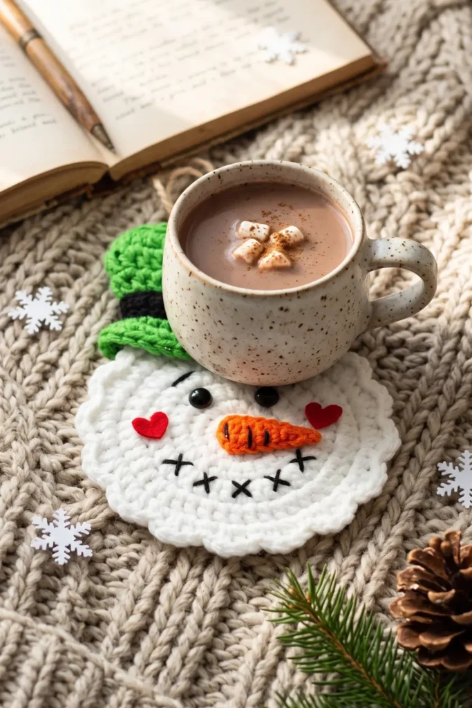 Crochet Snowman Ornament Pattern