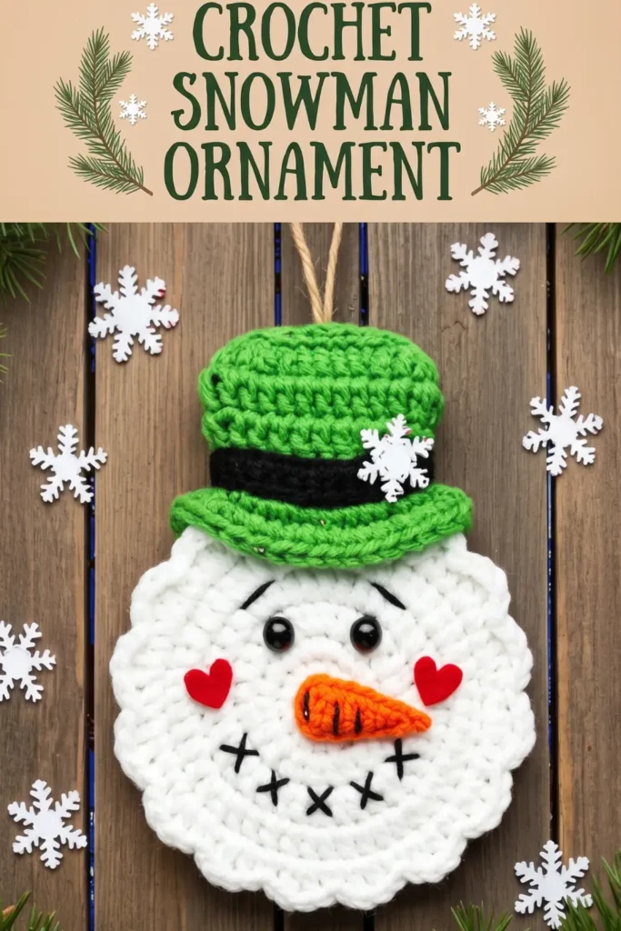 Crochet Snowman Ornament Pattern