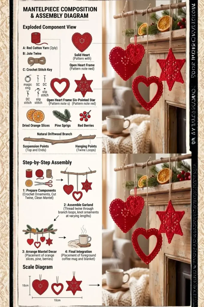 five-point lacy star ornament crochet pattern