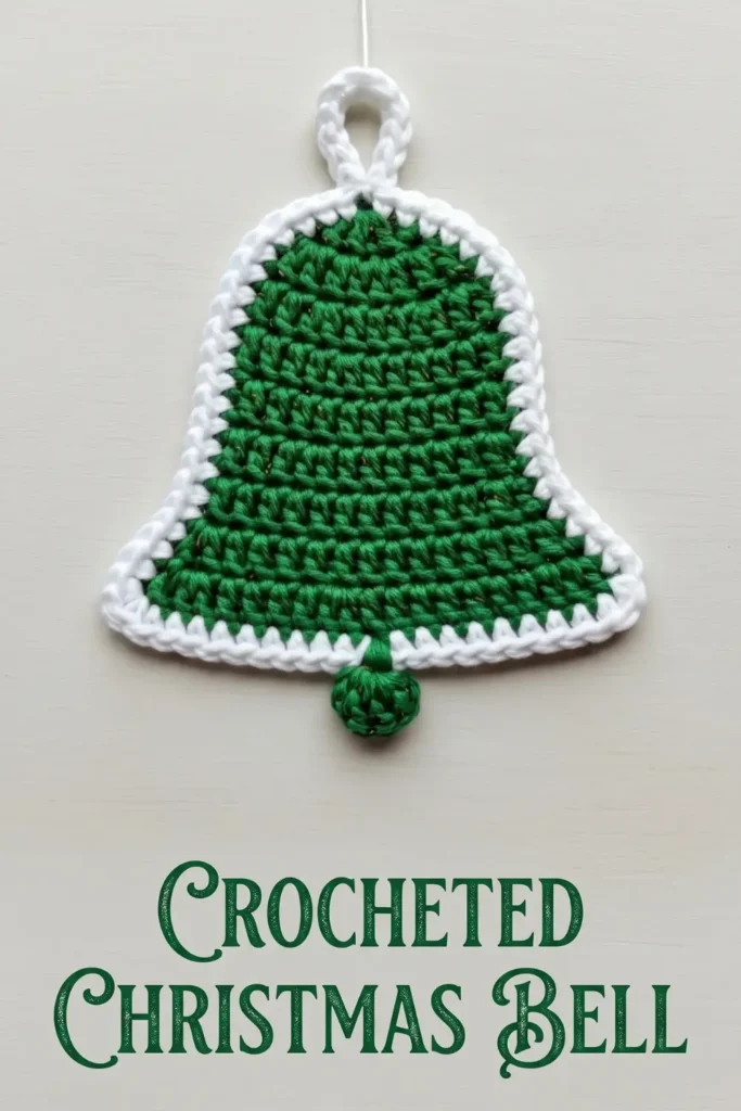 Flat Crochet Bell Ornament Pattern