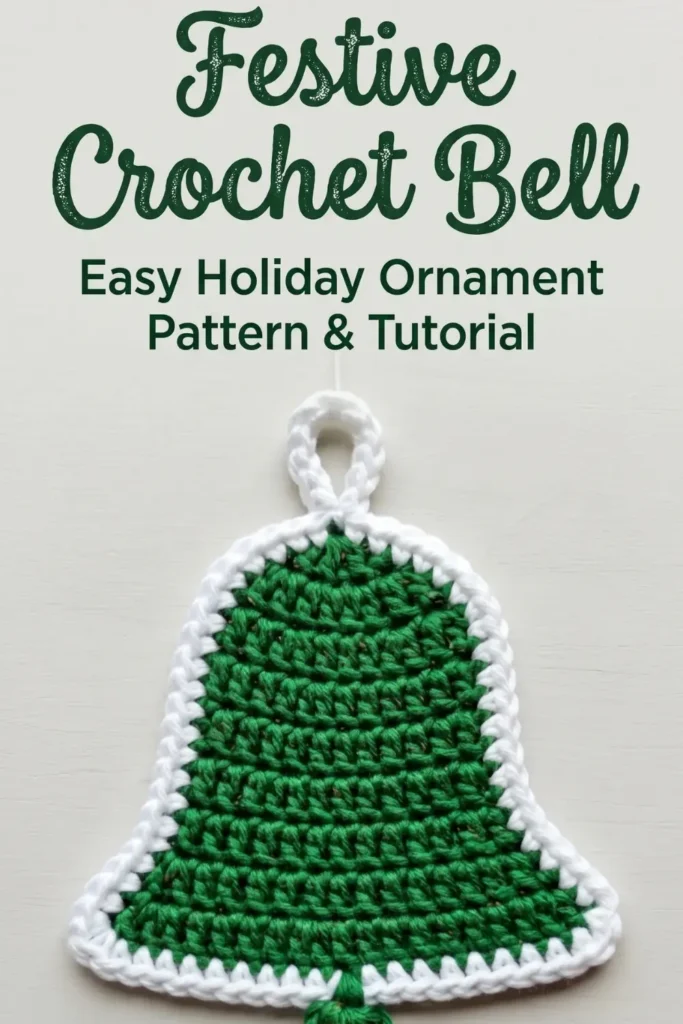 Flat Crochet Bell Ornament Pattern